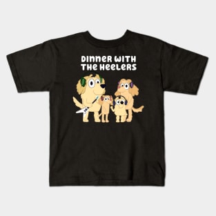 Dinner with the Heelers Classic Transparent Background Kids T-Shirt